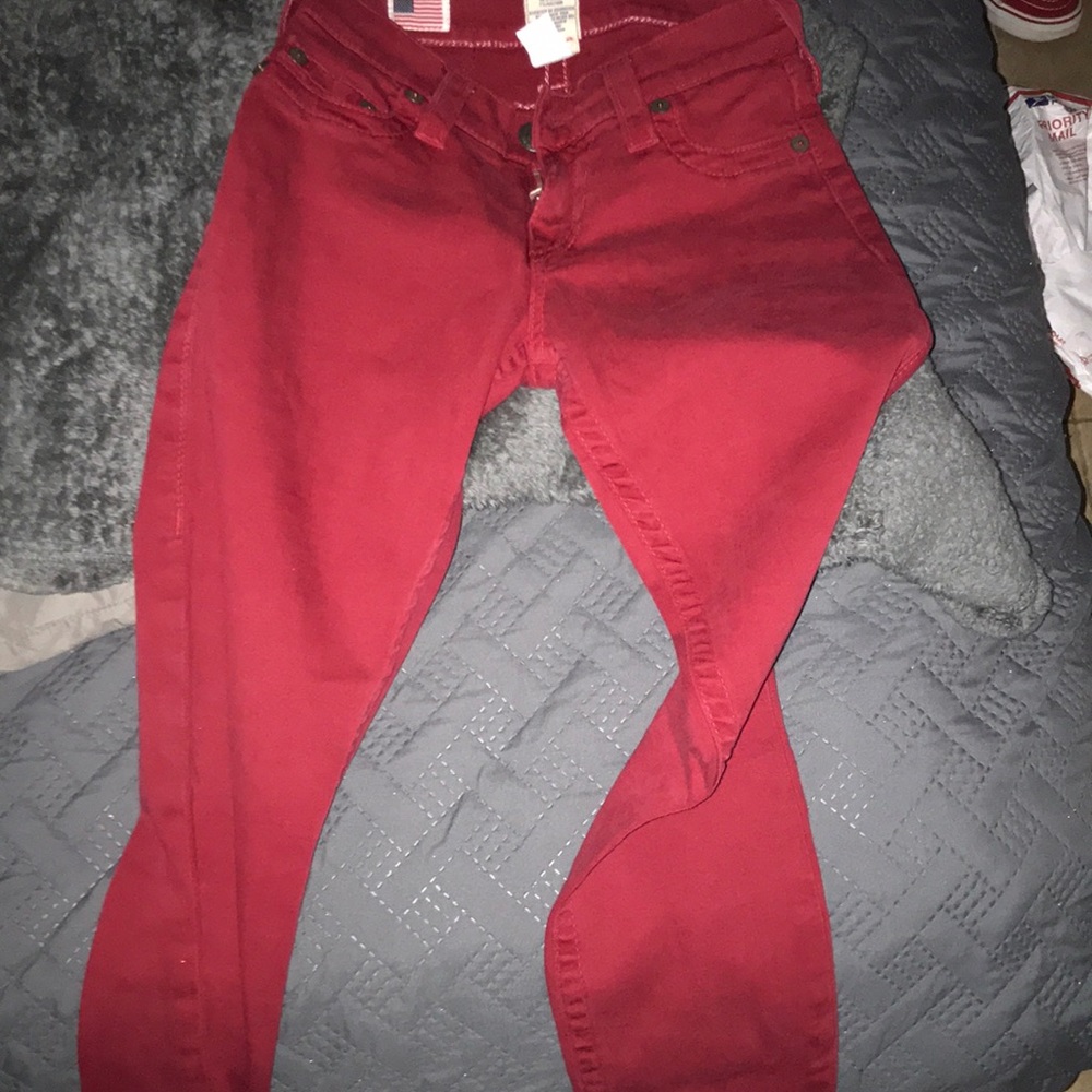 Dark red Halle True Religion Jeans size 23